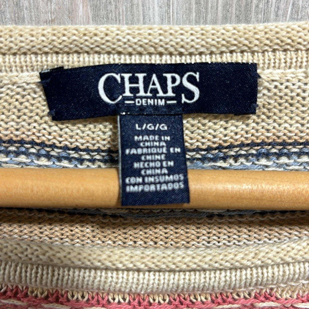 Women’s large Chaps cotton blend sweater - Picture 3 of 4